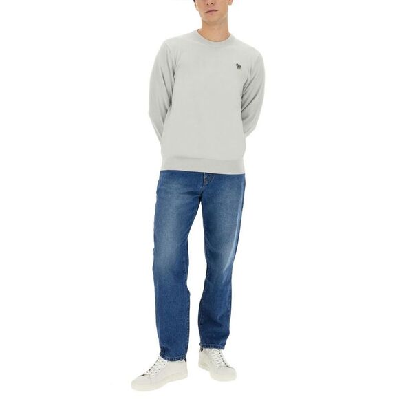 PS PAUL SMITH Men's Zebra Logo Crewneck Sweater Men BLACK Sweaters & Cardigans